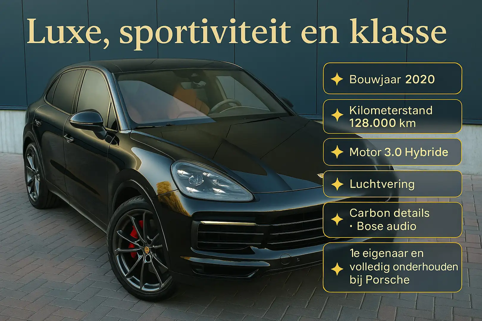 Porsche Cayenne Coupé 3.0 E-Hybrid * Chrono * Pano * Carbon Pack * Noir - 2