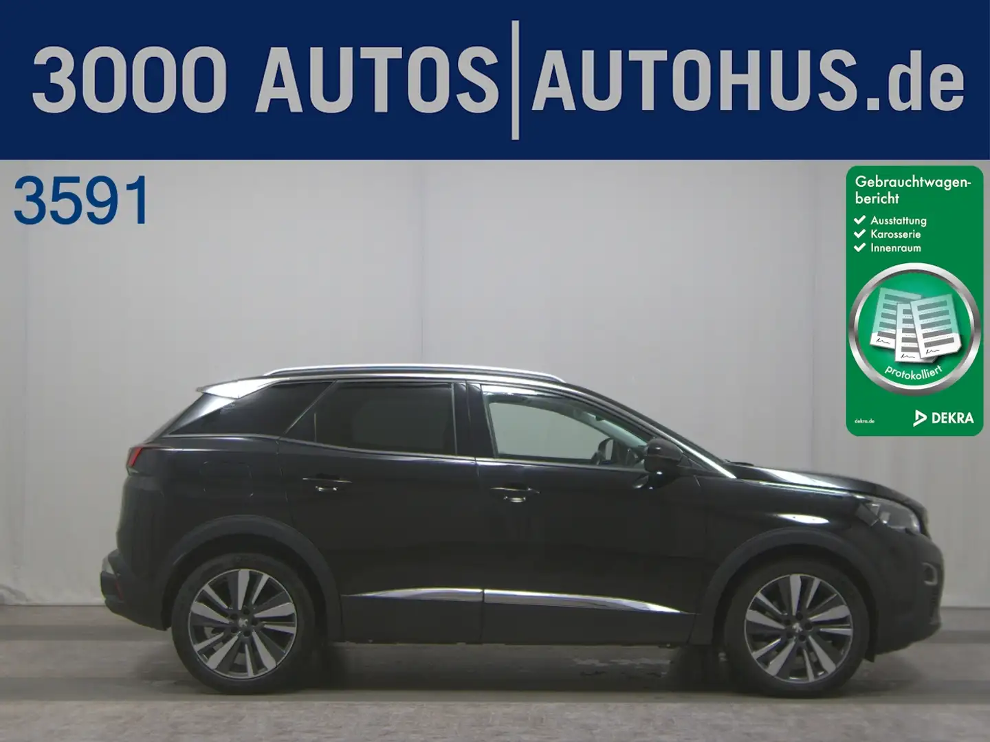 Peugeot 3008 1.5 BlueHDi 130 Allure Navi Leder vc SpurH Schwarz - 1