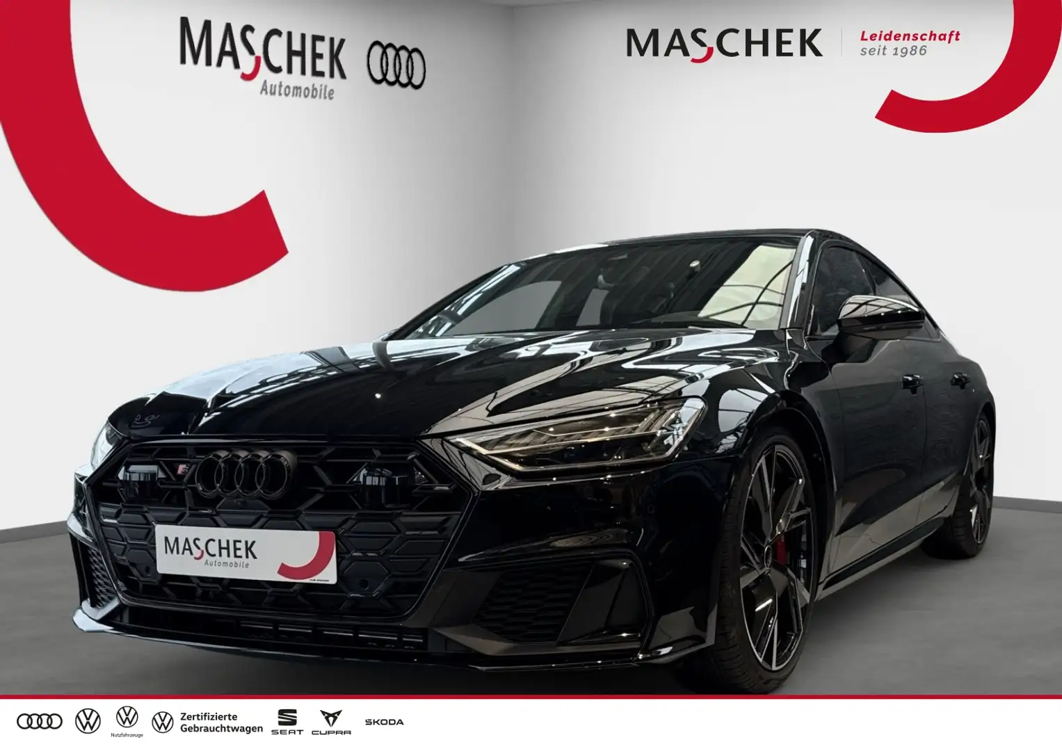 Audi S7 Sportback HuD AllrLenk HDMatrix 360° AHK Luft Pano Černá - 1