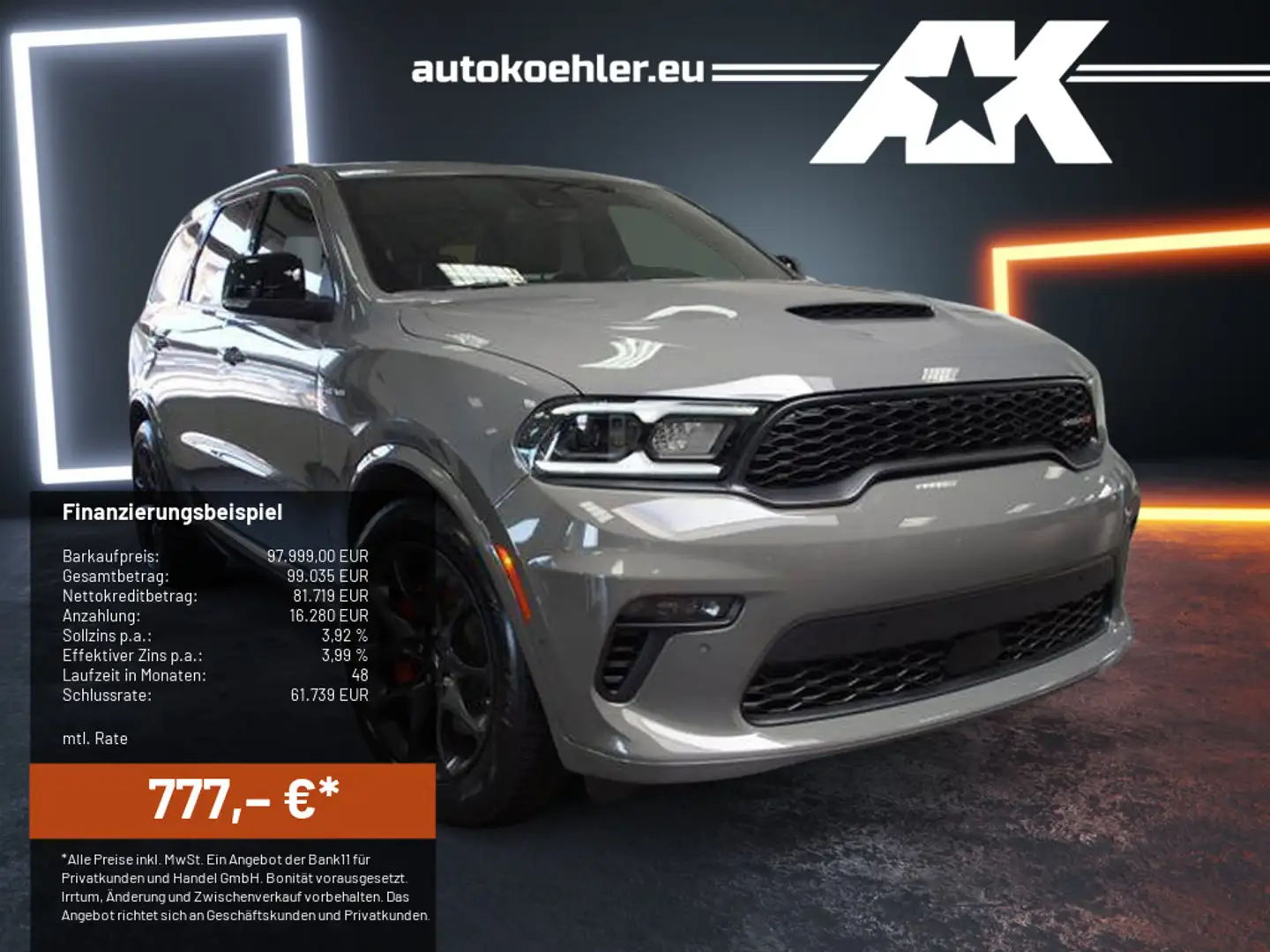 Dodge Durango SRT Premium Last Call Vollausstattung ! Gris - 1