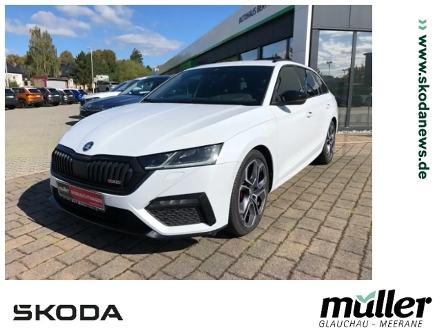 Skoda Octavia Combi RS TDI DSG Matrix-LED Navi AHK Weiß - 1