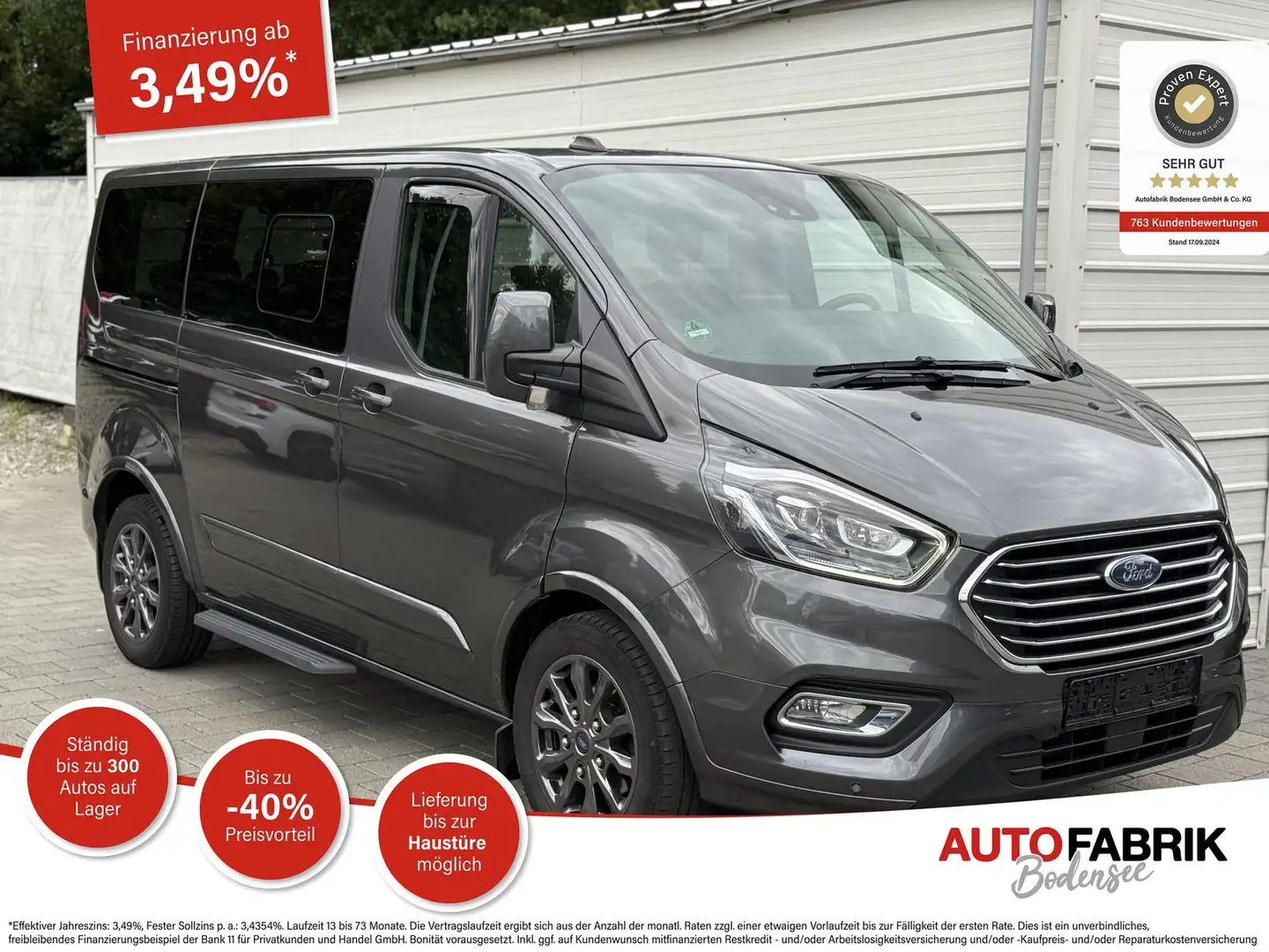 Ford Tourneo Custom 2.0 EcoBlue*AHK*DAB* Grau - 1