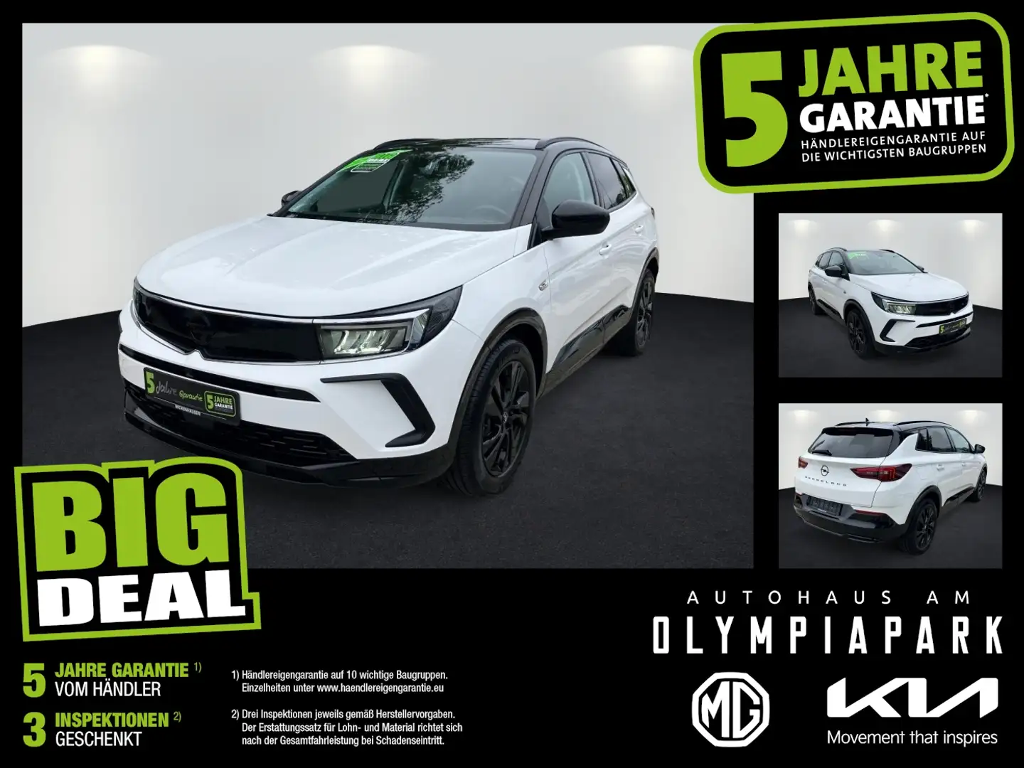 Opel Grandland 1.2 Turbo GS Line Alcantara LED Navi Weiß - 1