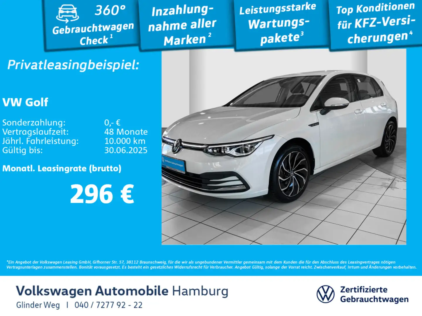 Volkswagen Golf VIII 1.5 TSI Style AppConnect Einparkhilfe Weiß - 1