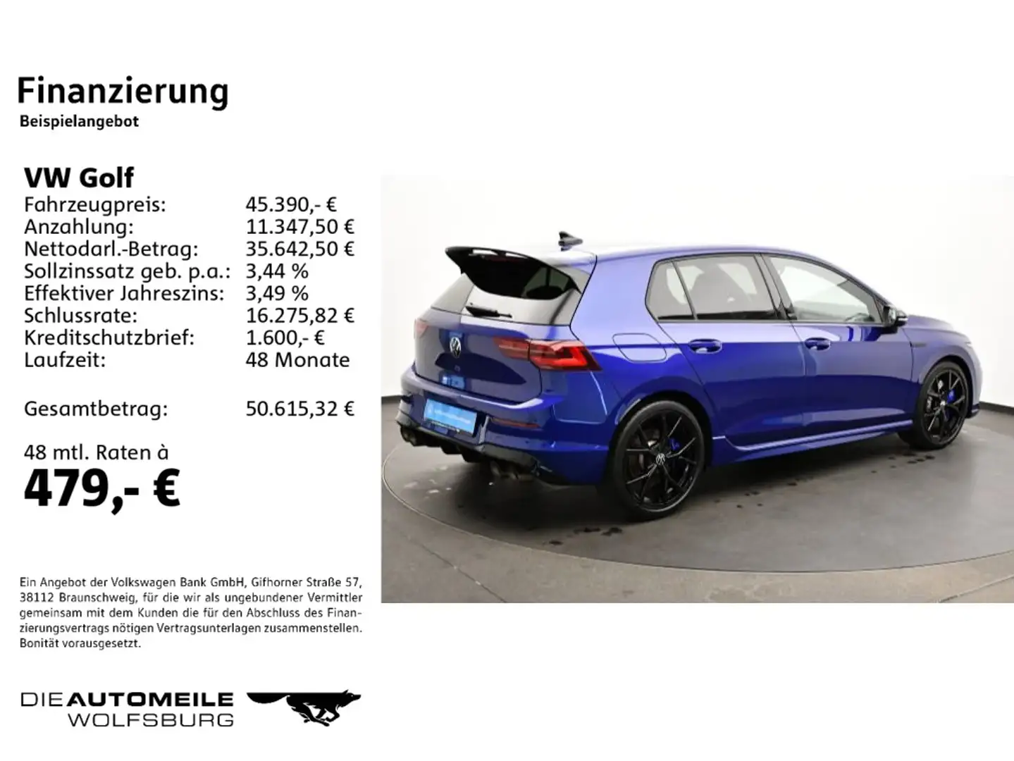 Volkswagen Golf 8 VIII 2.0 TSI DSG 4Motion R Performance 20 Blau - 2