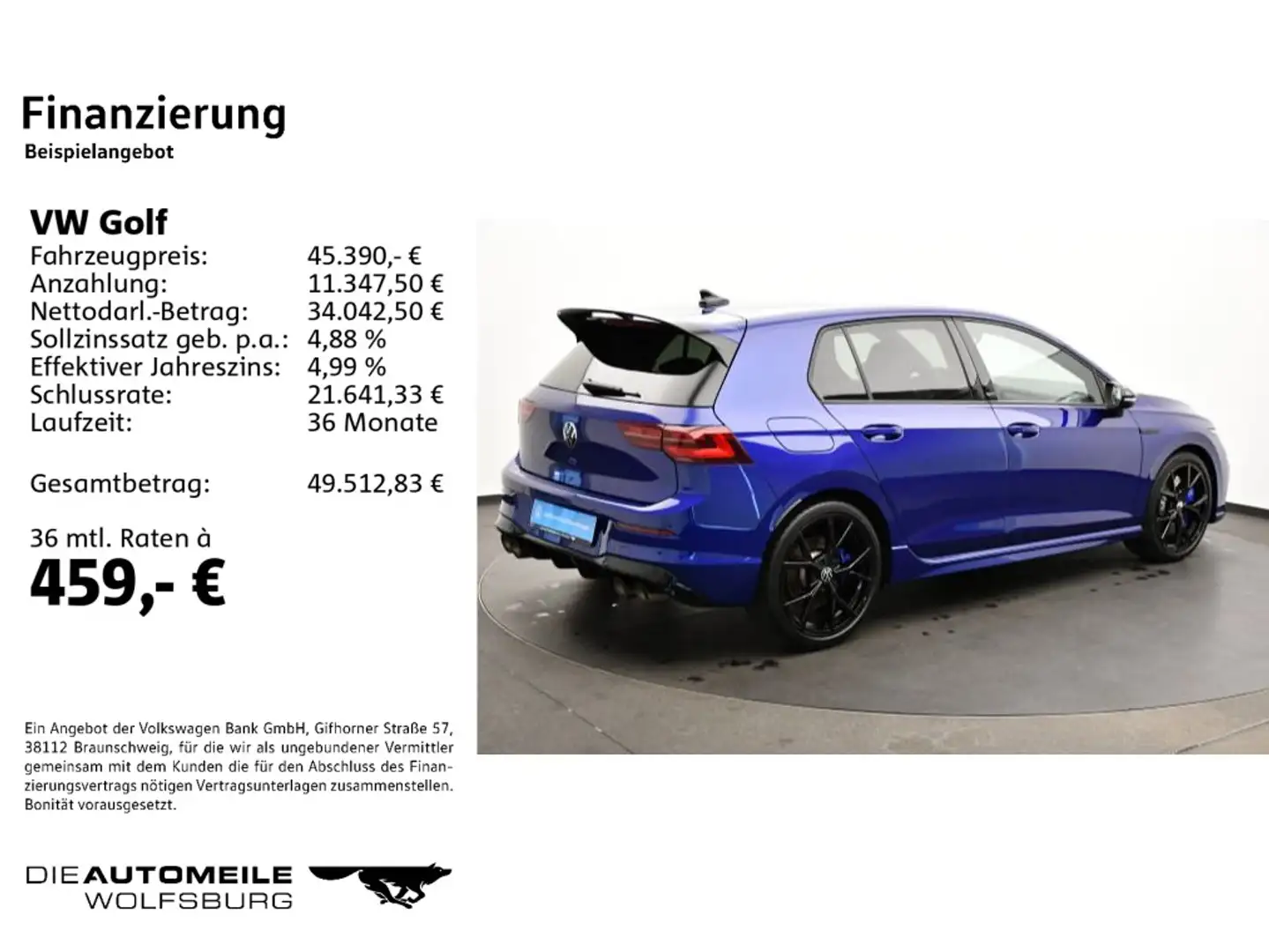 Volkswagen Golf VIII Lim. DSG R 20 Years 4Motion Acrapovic Blau - 2