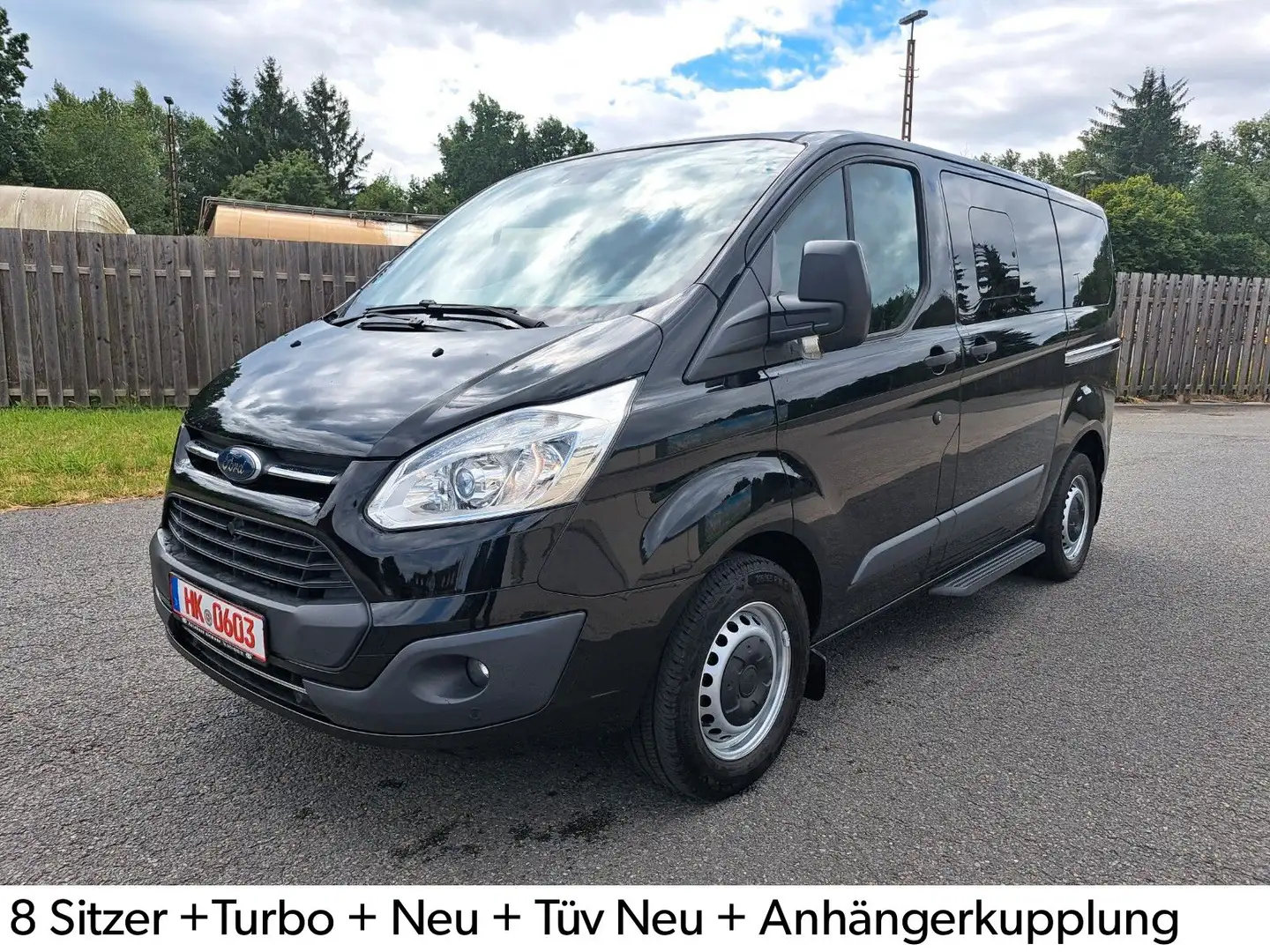 Ford Transit /Tourneo Custom 8 Sitzer Turbo Neu!! AHK! Schwarz - 1