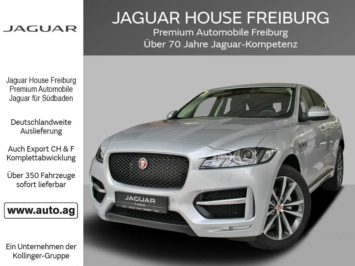 Jaguar F-Pace 20D AWD R-SPORT PANO APPROVED Silber - 1