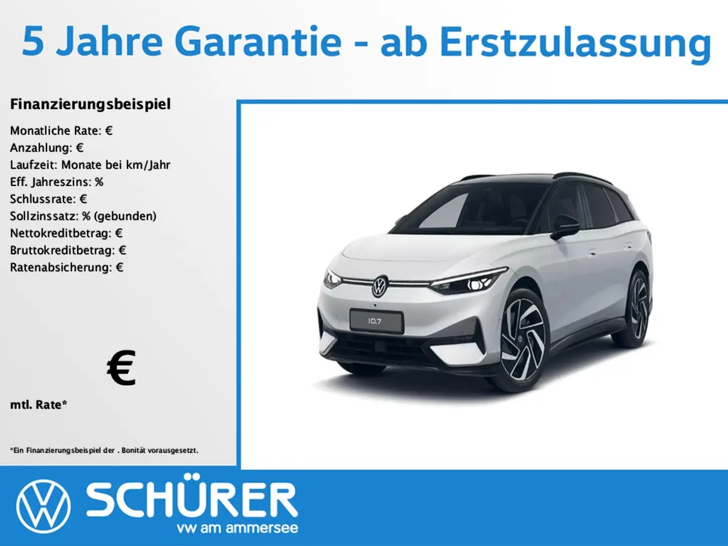Volkswagen ID.7 Tourer Pro S Wärmepumpe BlackStyle AHK 360° HKa... Білий - 1