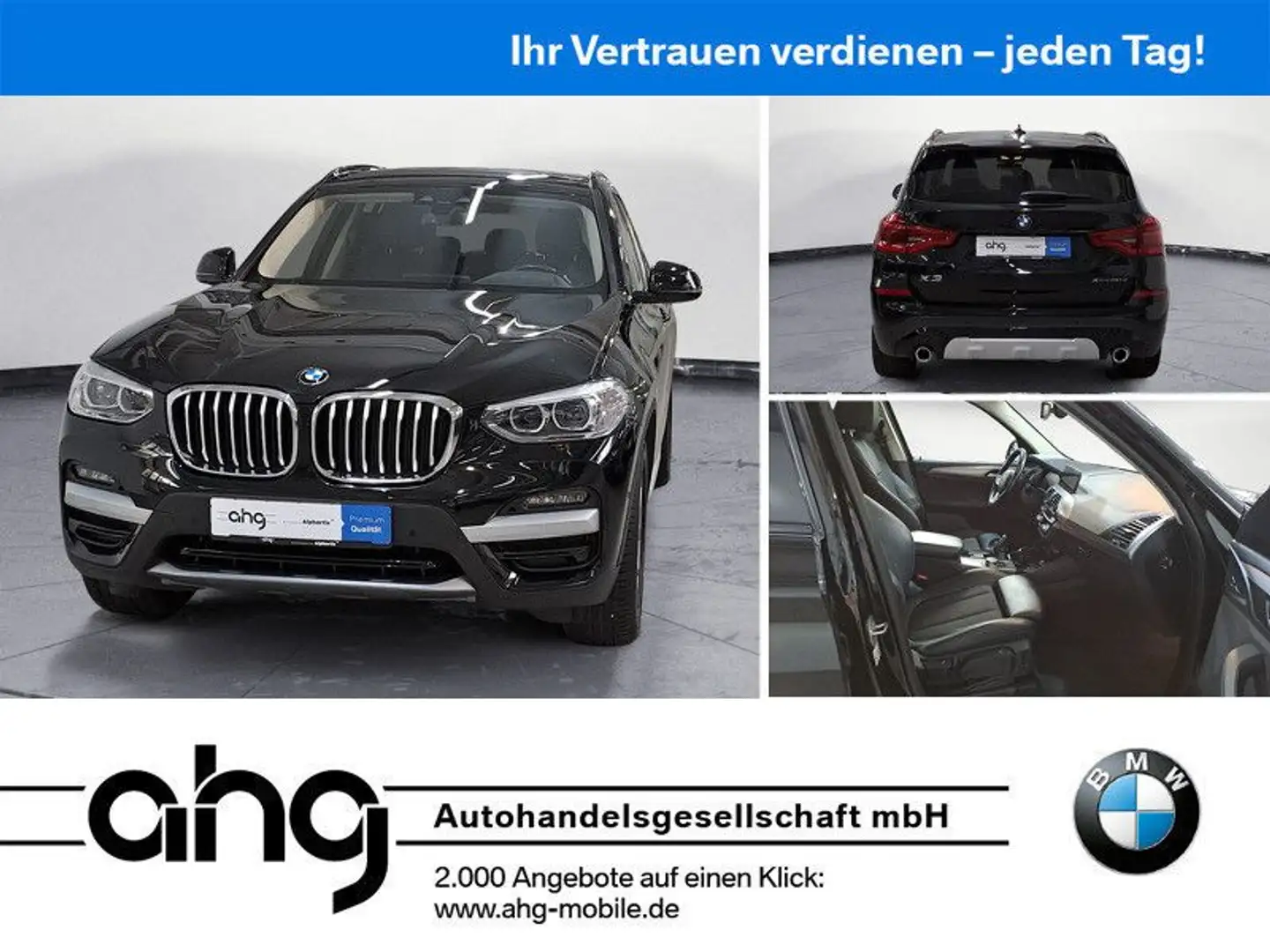 BMW X3 xDrive20d xLine AT Navi Bluetooth PDC MP3 Sch Schwarz - 1