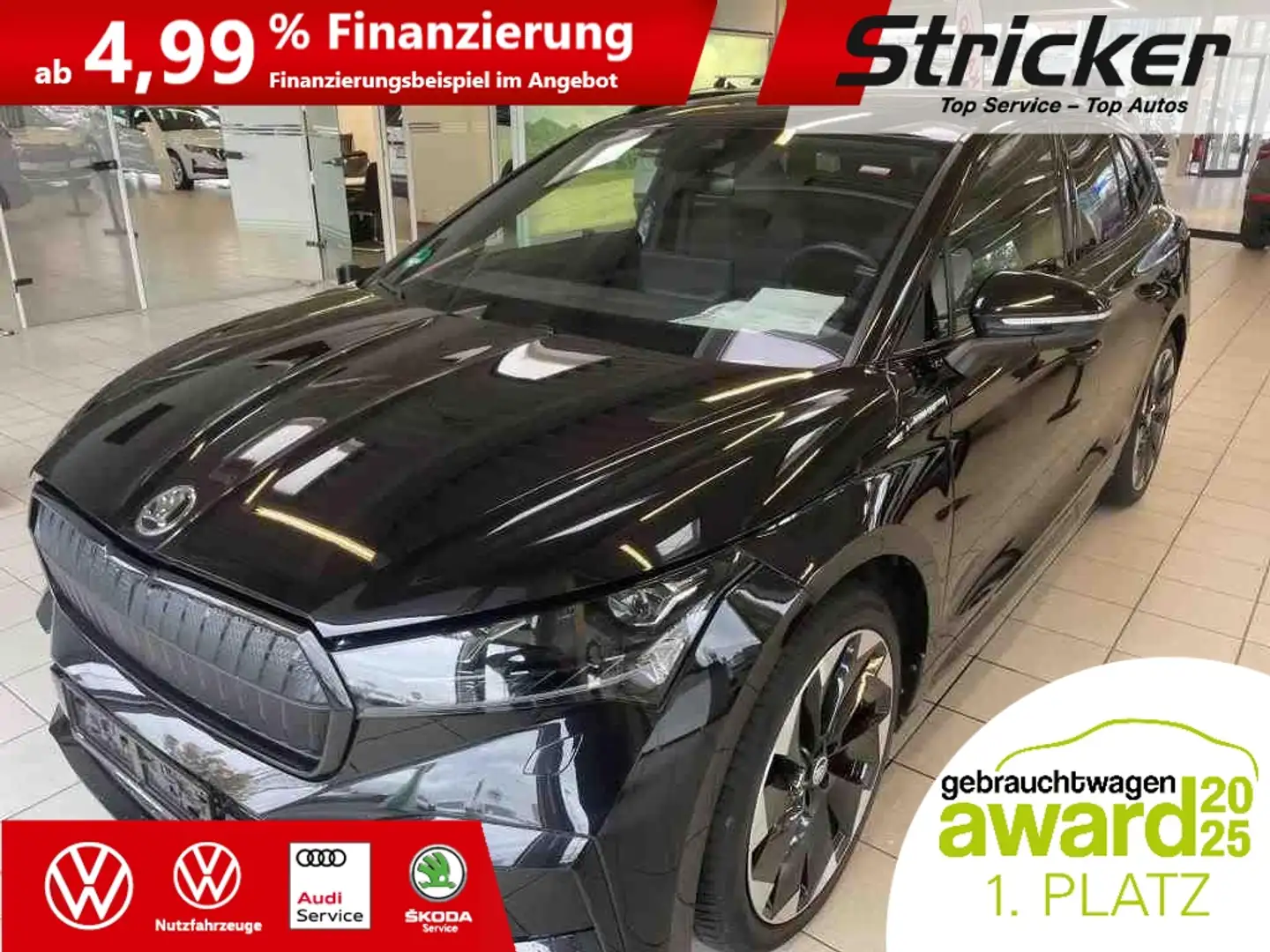 Skoda Enyaq iV 80 Sportline 427,-ohne Anzahlung AHK Pano Pump Schwarz - 2