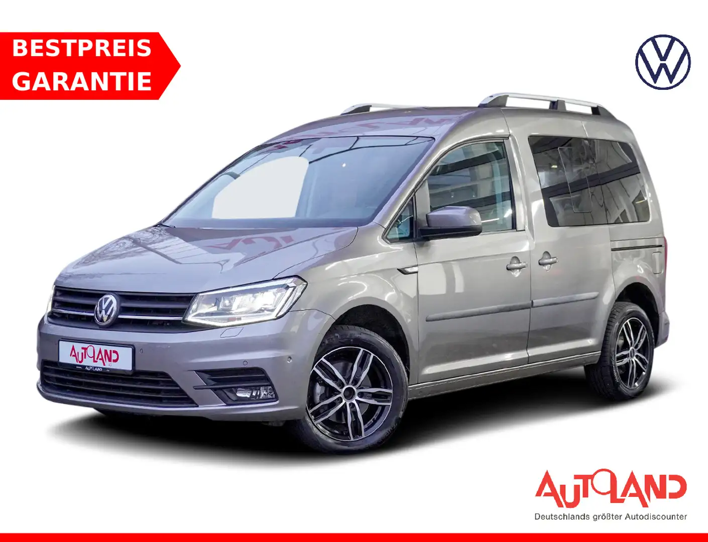 Volkswagen Caddy 2.0 TDI Bi-Xenon Standheizung Navi AHK DAB Grau - 1