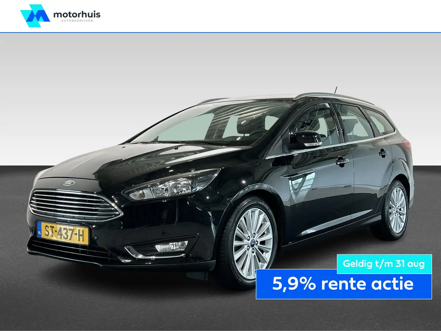Ford Focus Wagon 1.0 EcoBoost 125pk Titanium Zwart - 1
