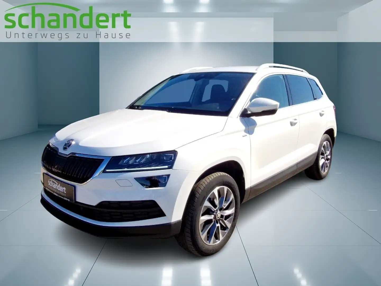 Skoda Karoq 2.0 TDI Drive DSG 4x4 LED Navi AHK Klimaautomati Weiß - 1