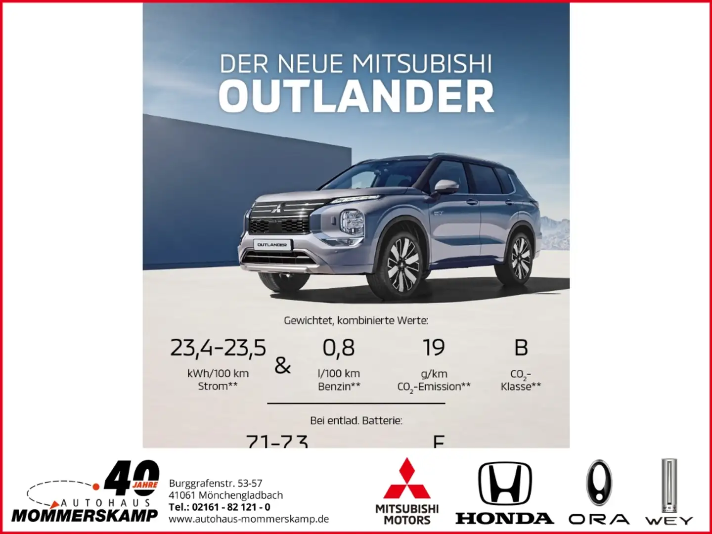 Mitsubishi Outlander 2,4 PLUS+4WD+PDC+Sitzhzg+Lenkradhzg+Leder+Tempomat Blanc - 1