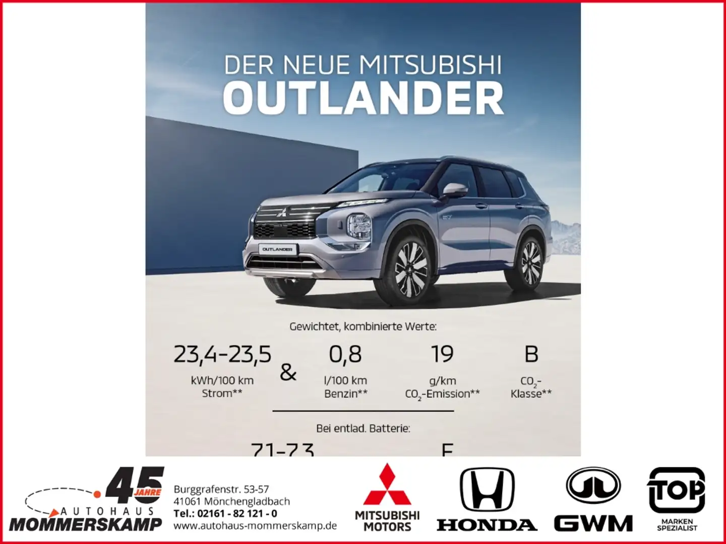 Mitsubishi Outlander 2,4 PLUS+4WD+PDC+Sitzhzg+Lenkradhzg+Leder+Tempomat Weiß - 1