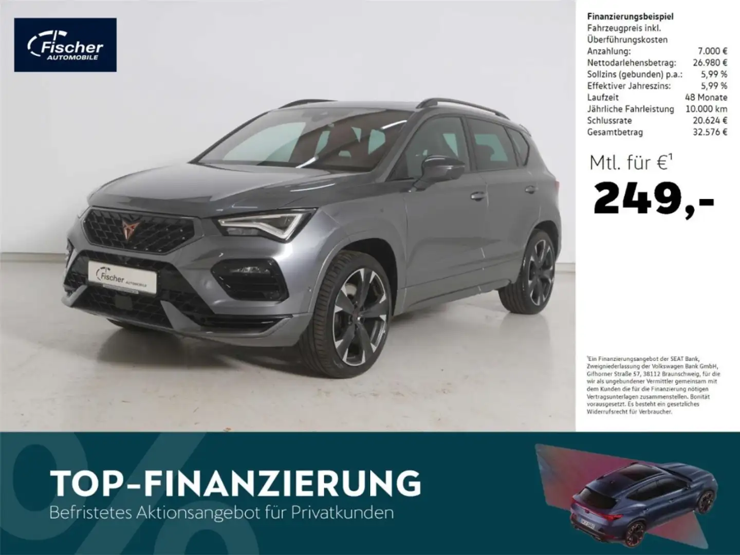 CUPRA Ateca 2.0 TSI DSG 4Dr. VZ PANO/Memory/360°/DCC Grau - 1