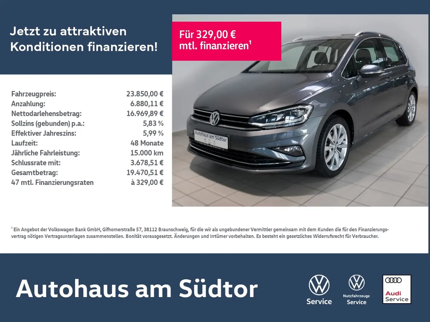 Volkswagen Golf Sportsvan Highline 1.5 TSI DSG | LED PDC ACC Gris - 1