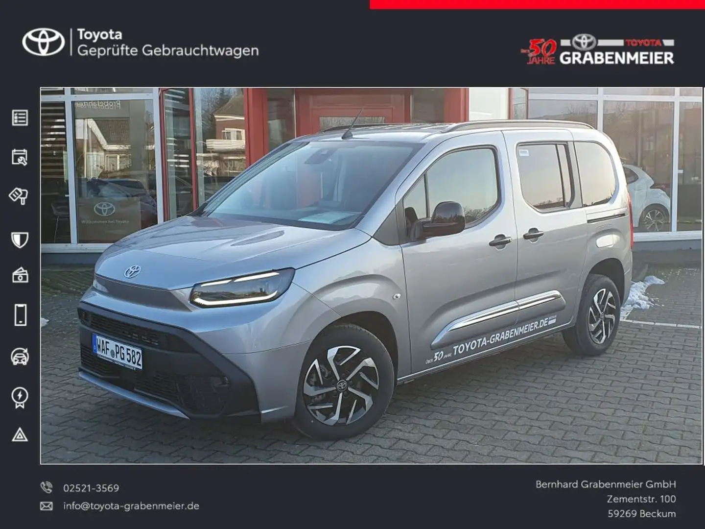 Toyota Proace City Verso 1.5 D-4D L1 Aut Team Deutschland (E) Argent - 1