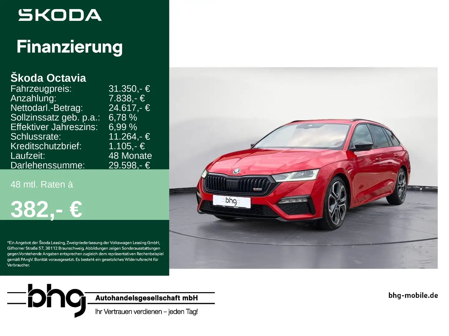 Skoda Octavia Combi 2.0 TDI DSG RS Plus Rouge - 1