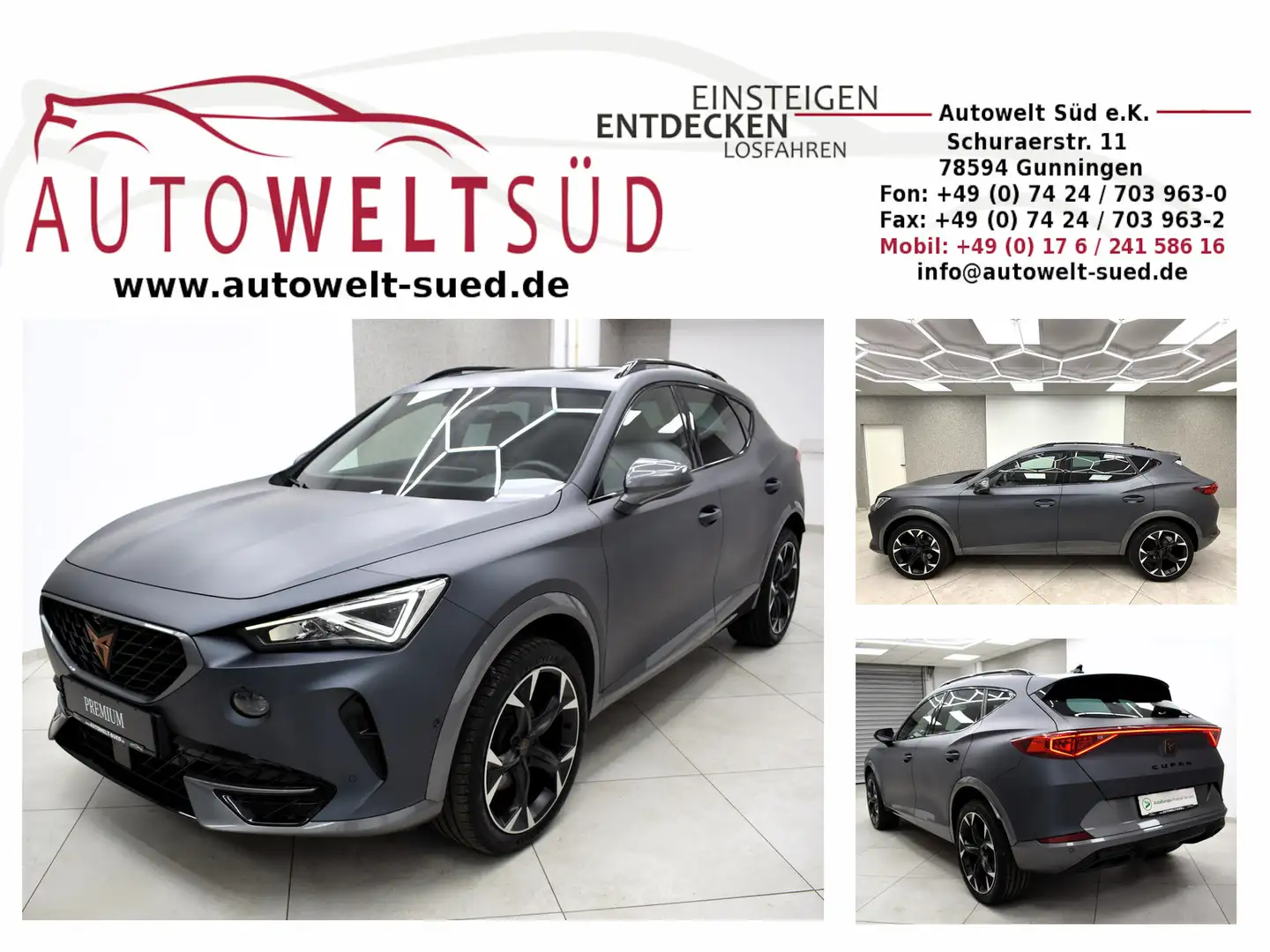 CUPRA Formentor 2.0 TDI 4Drive MATT Pano ACC AHK Beats 2xSpur Grau - 1