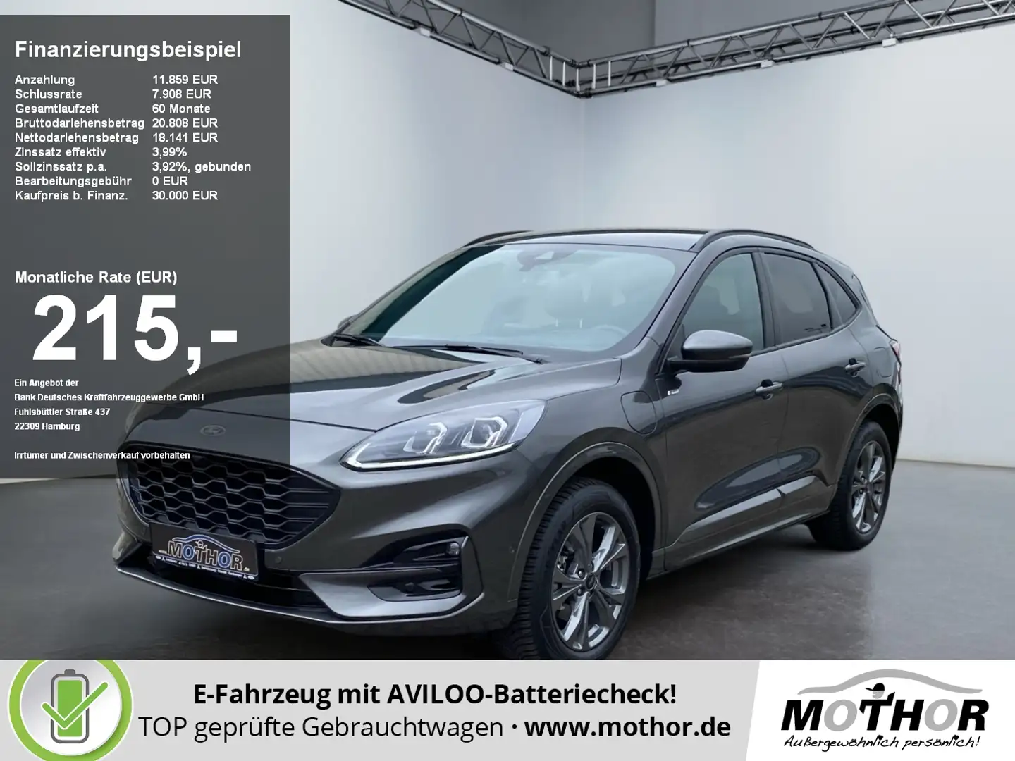 Ford Kuga ST-Line 2.5 PHEV Duratec ACC HUD PDC NAVI Grau - 1