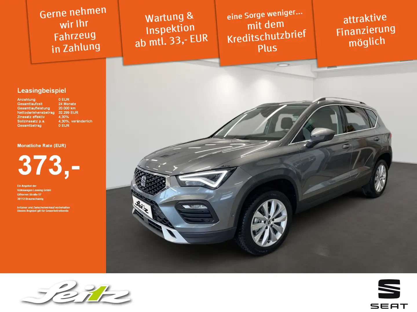 SEAT Ateca 1.5 TSI Road Edition *NAVI*KAMERA*SITZH* Gris - 1