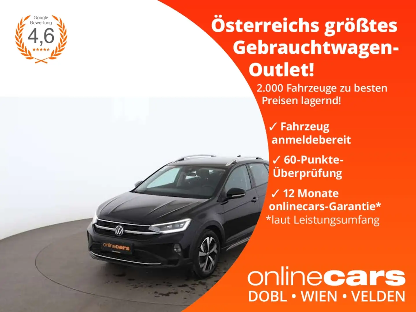 Volkswagen Taigo 1.0 TSI Style Aut MATRIX RADAR SITHZG PDC Schwarz - 1