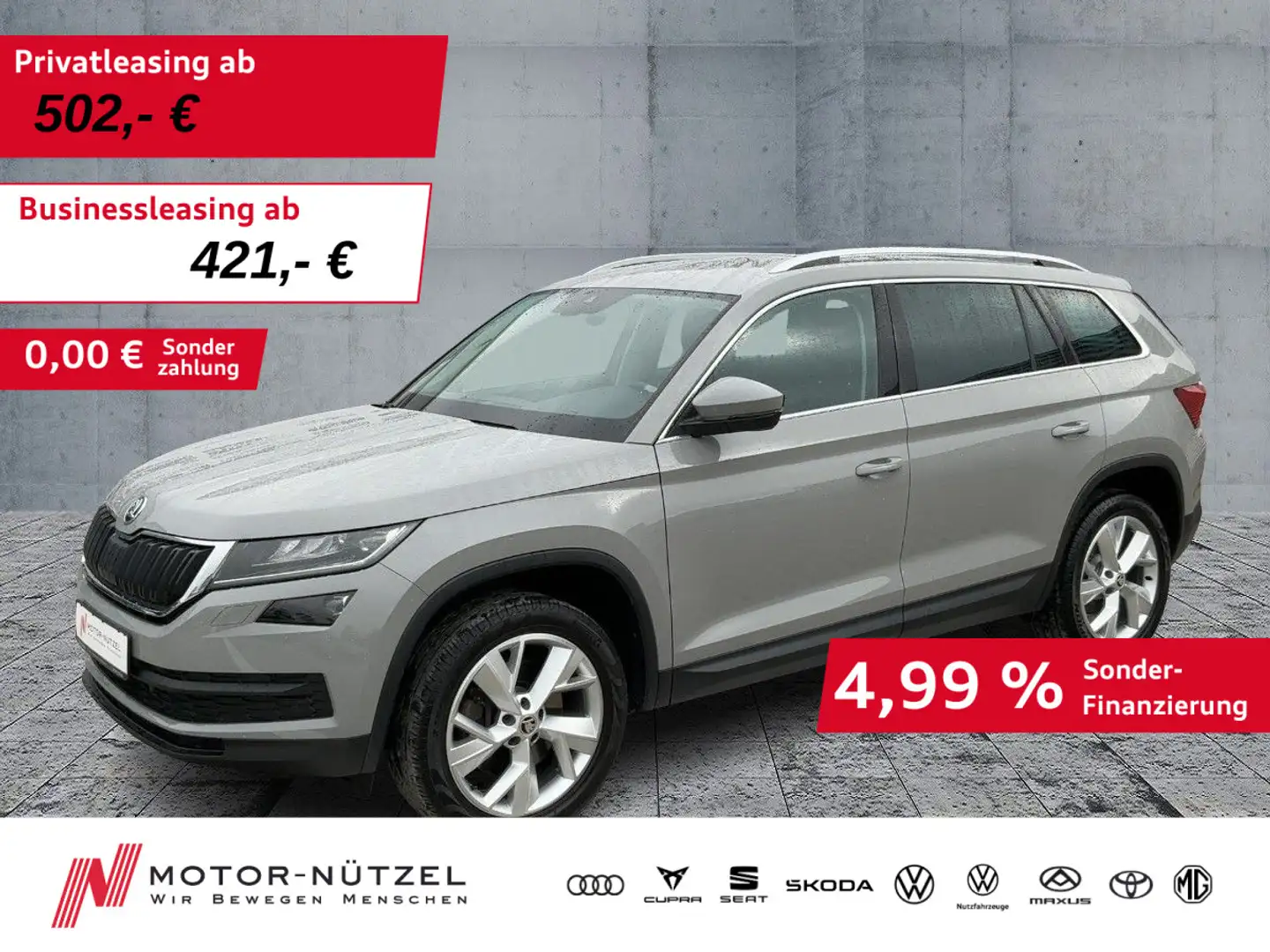 Skoda Kodiaq 2.0 TSI 4x4 DSG STYLE LED+NAV+SHZ+RFK+AHK Grau - 1