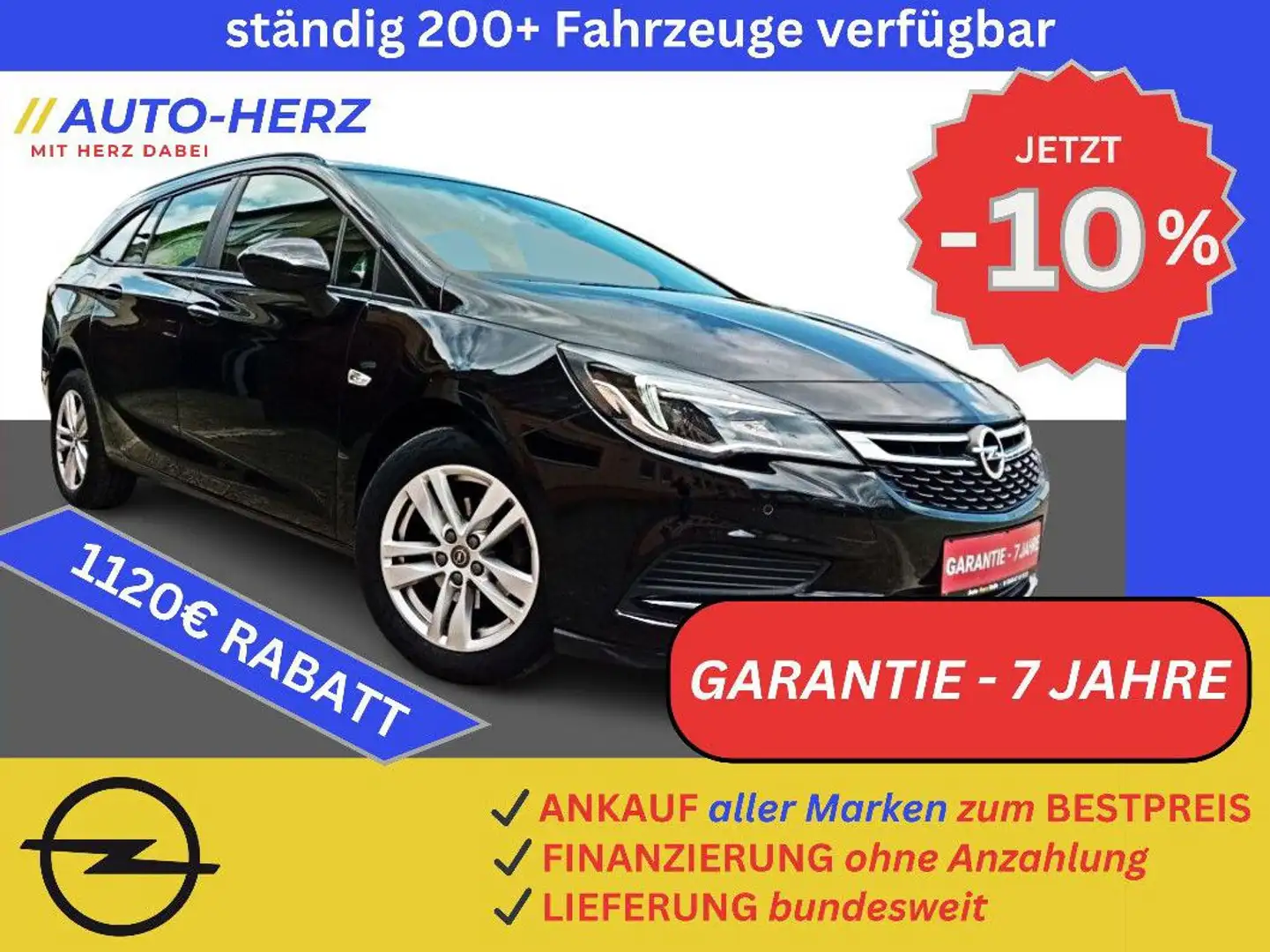 Opel Astra K Kombi AUTOMATIK+Sitz&Lenkradh+PDC+Navi Schwarz - 1