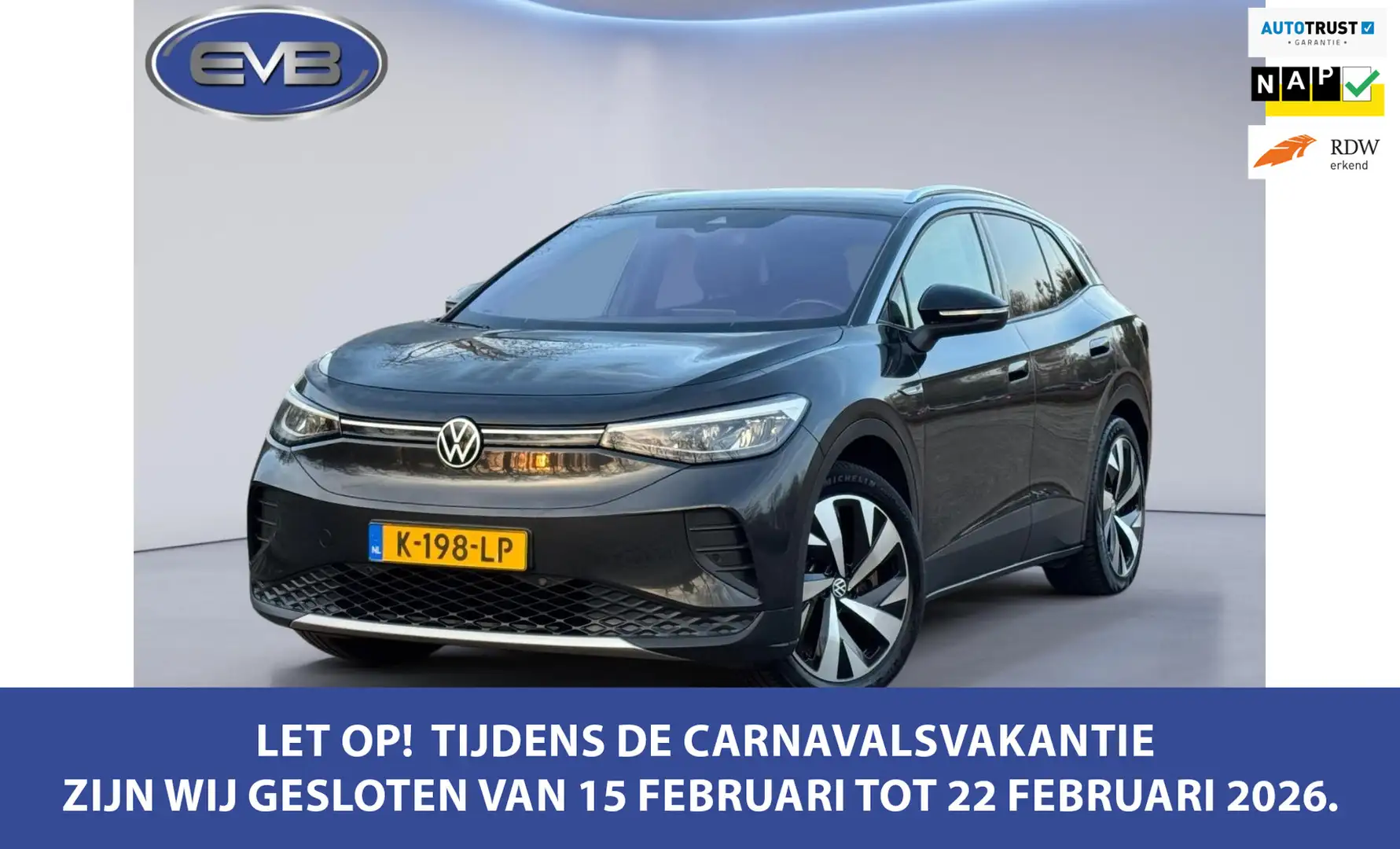 Volkswagen ID.4 First 77 kWh, achteruitrijcamera, 20 inch, wegklap Gris - 1