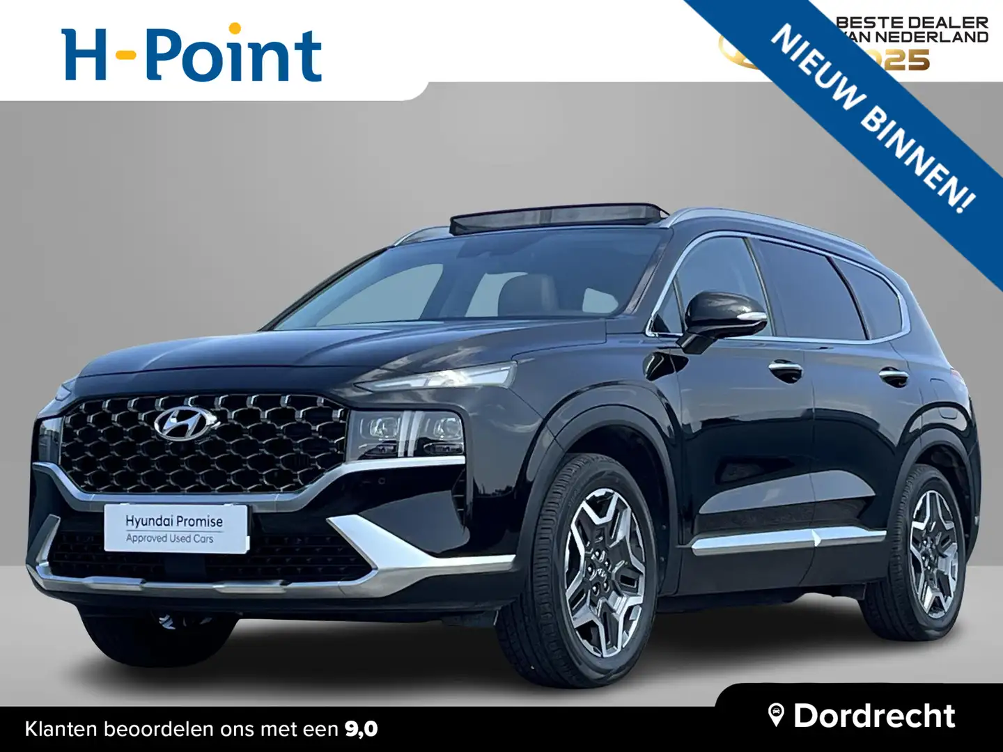 Hyundai SANTA FE 1.6 T-GDI PHEV Premium Plus Sky 7p. | Lederen bekl Zwart - 1