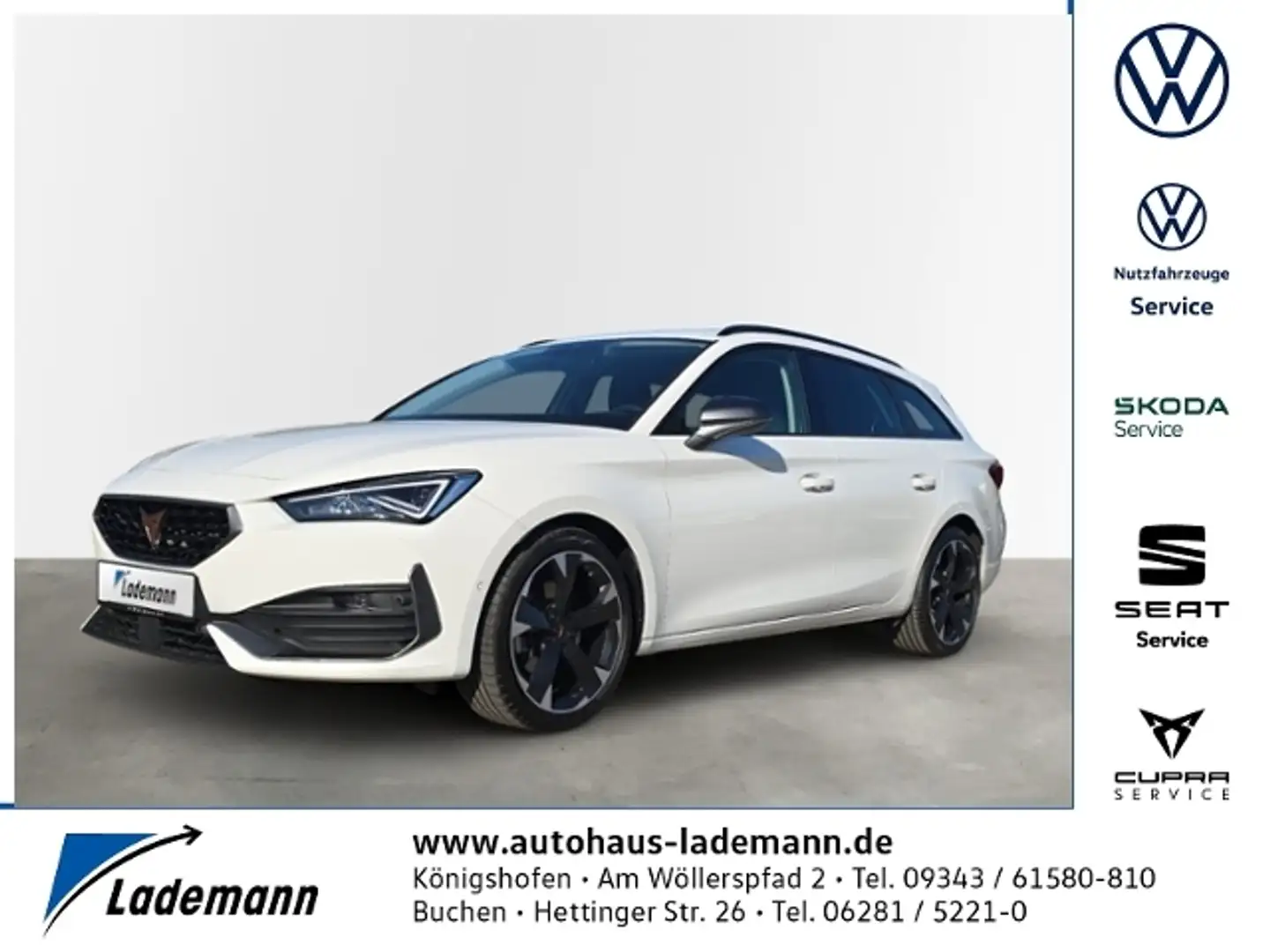 CUPRA Leon Sportstourer 2.0 TDI DSG LED+NAVI.+AHK+ACC+SHZ Weiß - 1