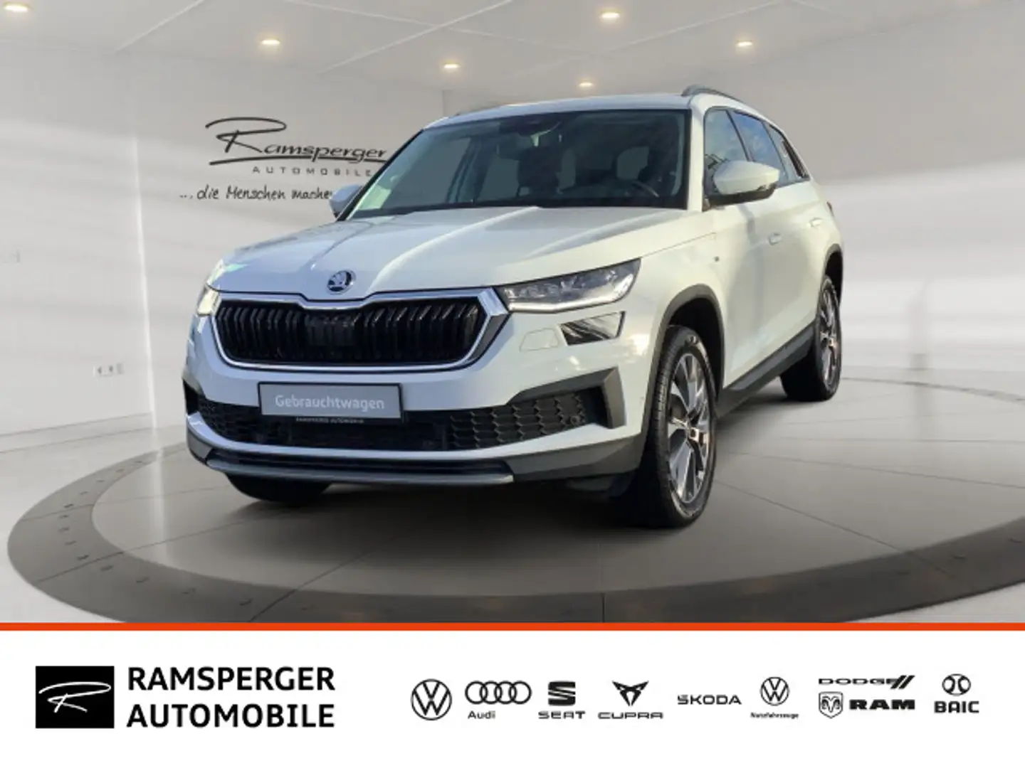 Skoda Kodiaq 2.0 TDI DSG Clever 4x4 AHK Matrix Standh. Weiß - 1