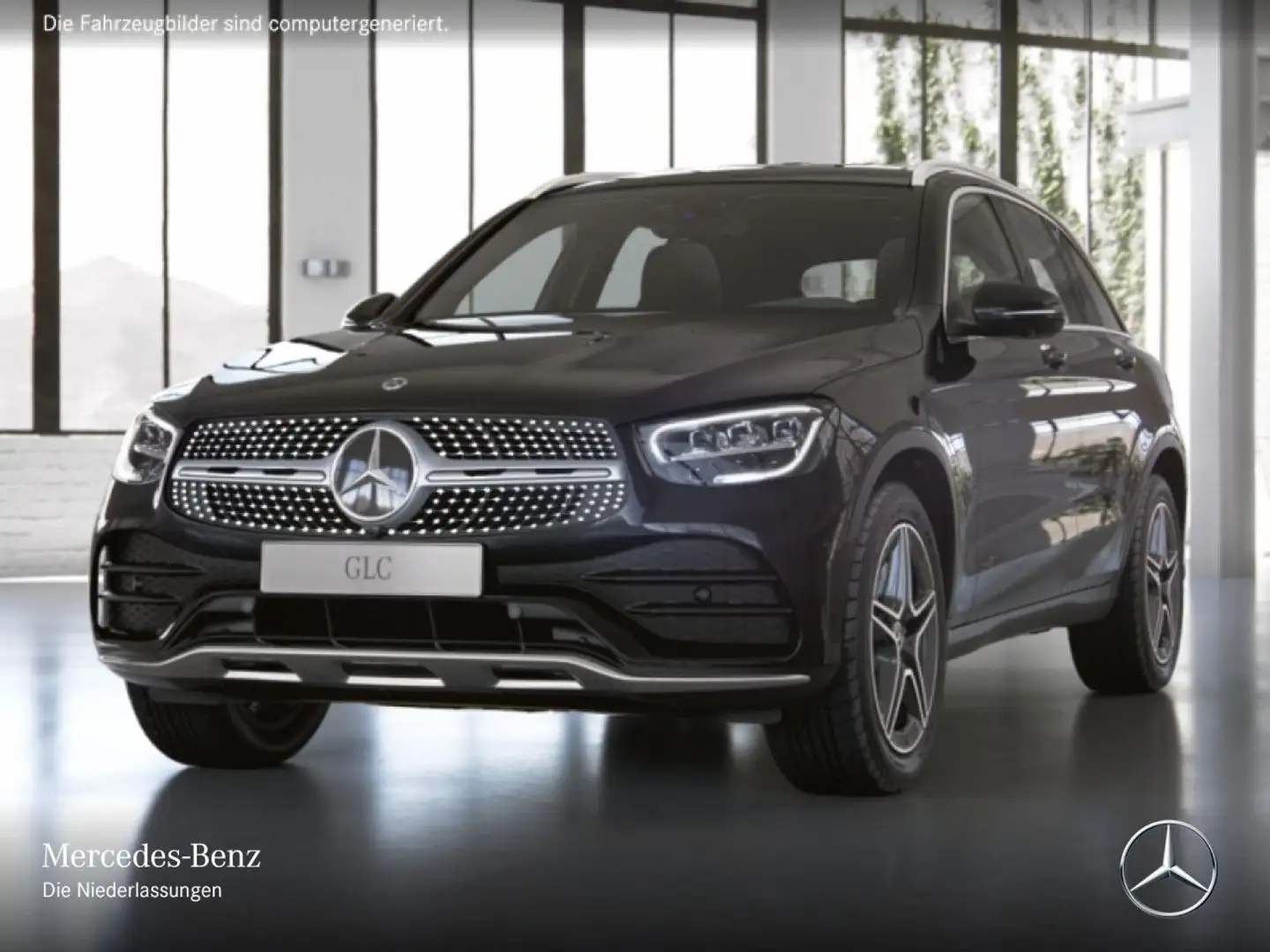 Mercedes-Benz GLC 300 4M AMG+360+LED+BURMESTER+SPUR+TOTW+KEYLESS Schwarz - 2