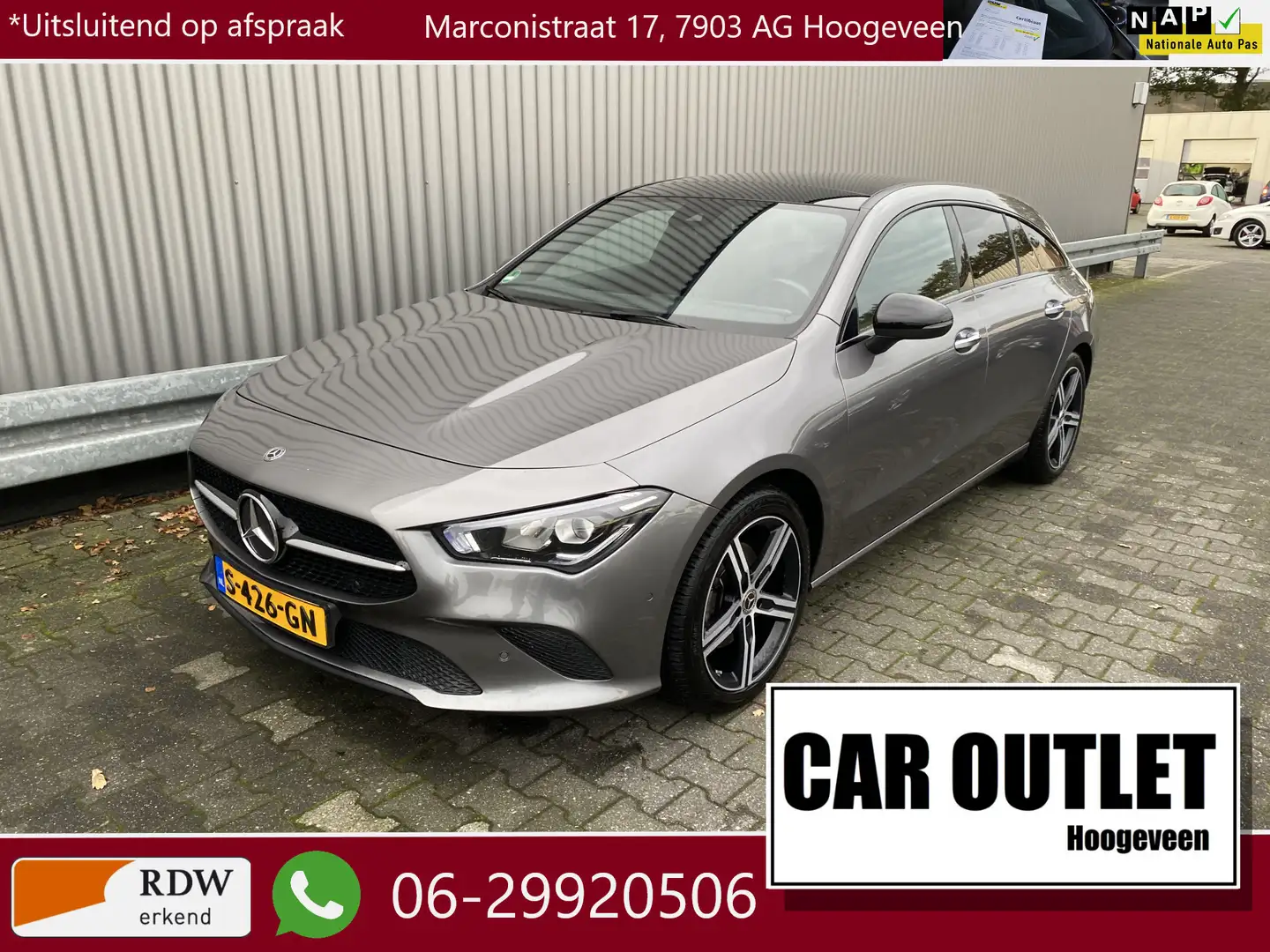 Mercedes-Benz CLA 180 Shooting Brake d Leer, Clima, Stoelvw, Digi.Cockpi Grijs - 1