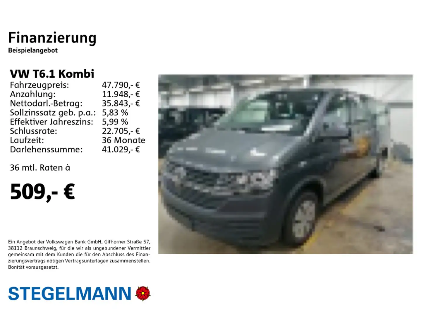 Volkswagen T6.1 Kombi LR 2.0 TDI DSG Grau - 2
