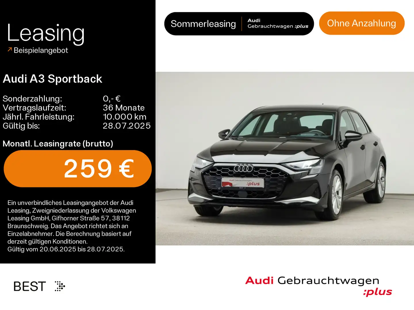 Audi A3 35 TDI advanced*NAVI-PLUS*SONOS*HUD Schwarz - 1