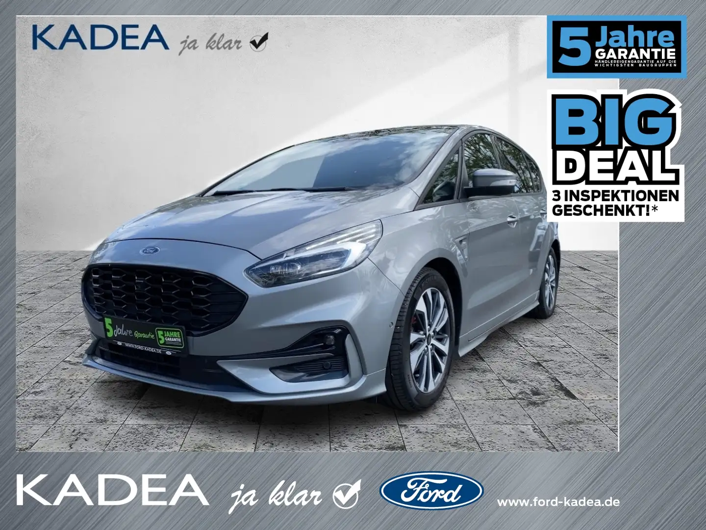 Ford S-Max 2.0 EcoBlue ST-Line PANORAMA*AHK*LED*ACC Silver - 1