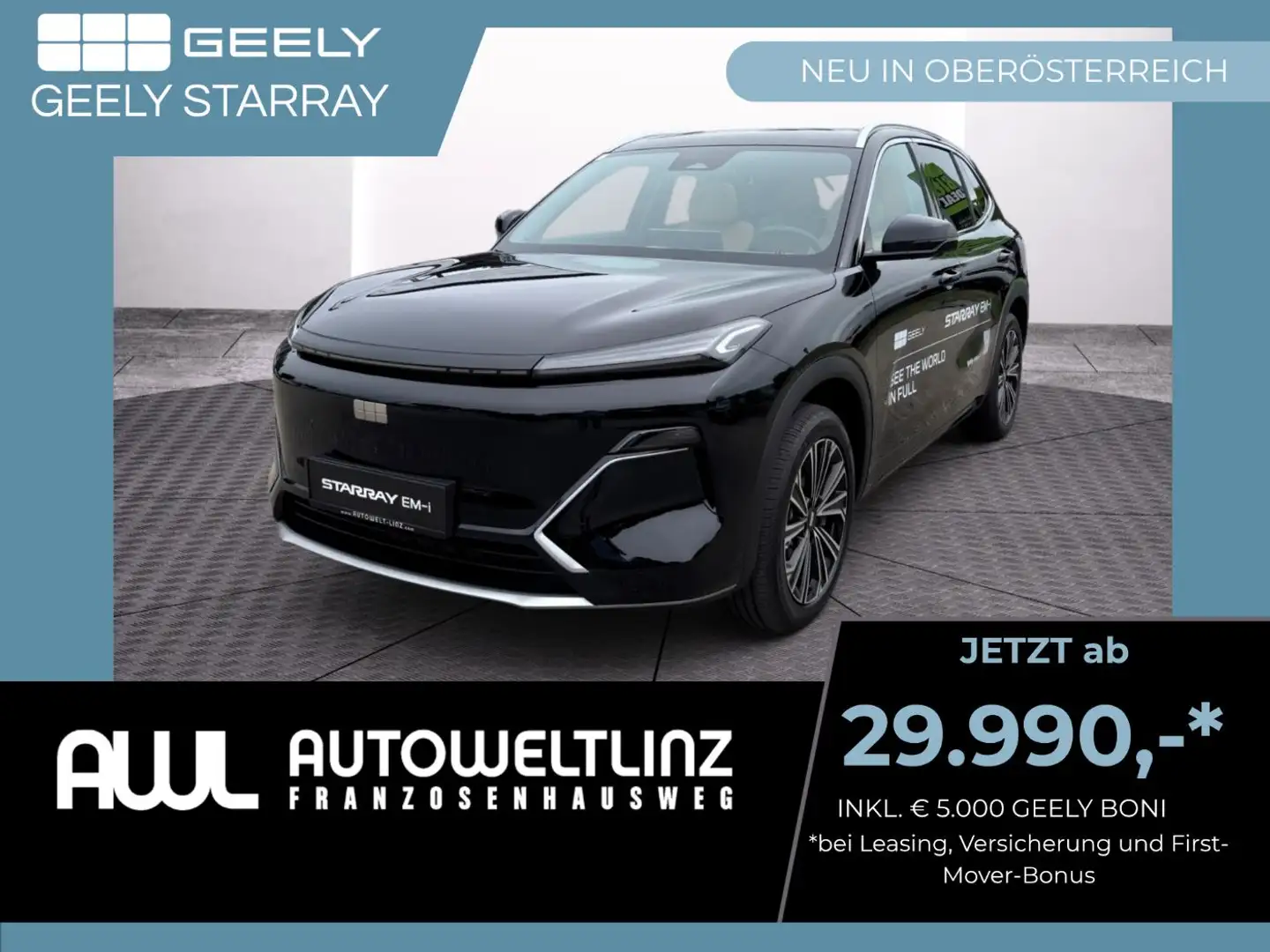 Geely Sonstige STARRAY EM-i MAX+ ACC+LED+Navi+Pano+SD+360 Schwarz - 1