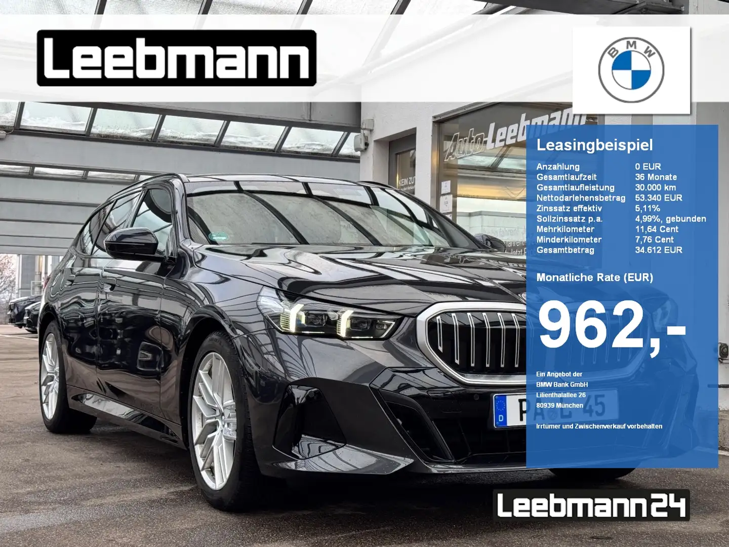 BMW 520 d Touring M-Sportpaket AHK/DA-PROF/HeadUp/HK Grau - 1