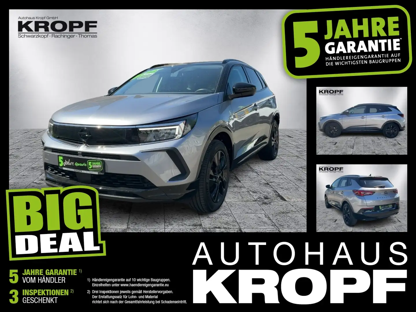 Opel Grandland 1.2 Turbo GS Line LED+Navi+SHZ+2xKlima Gris - 1