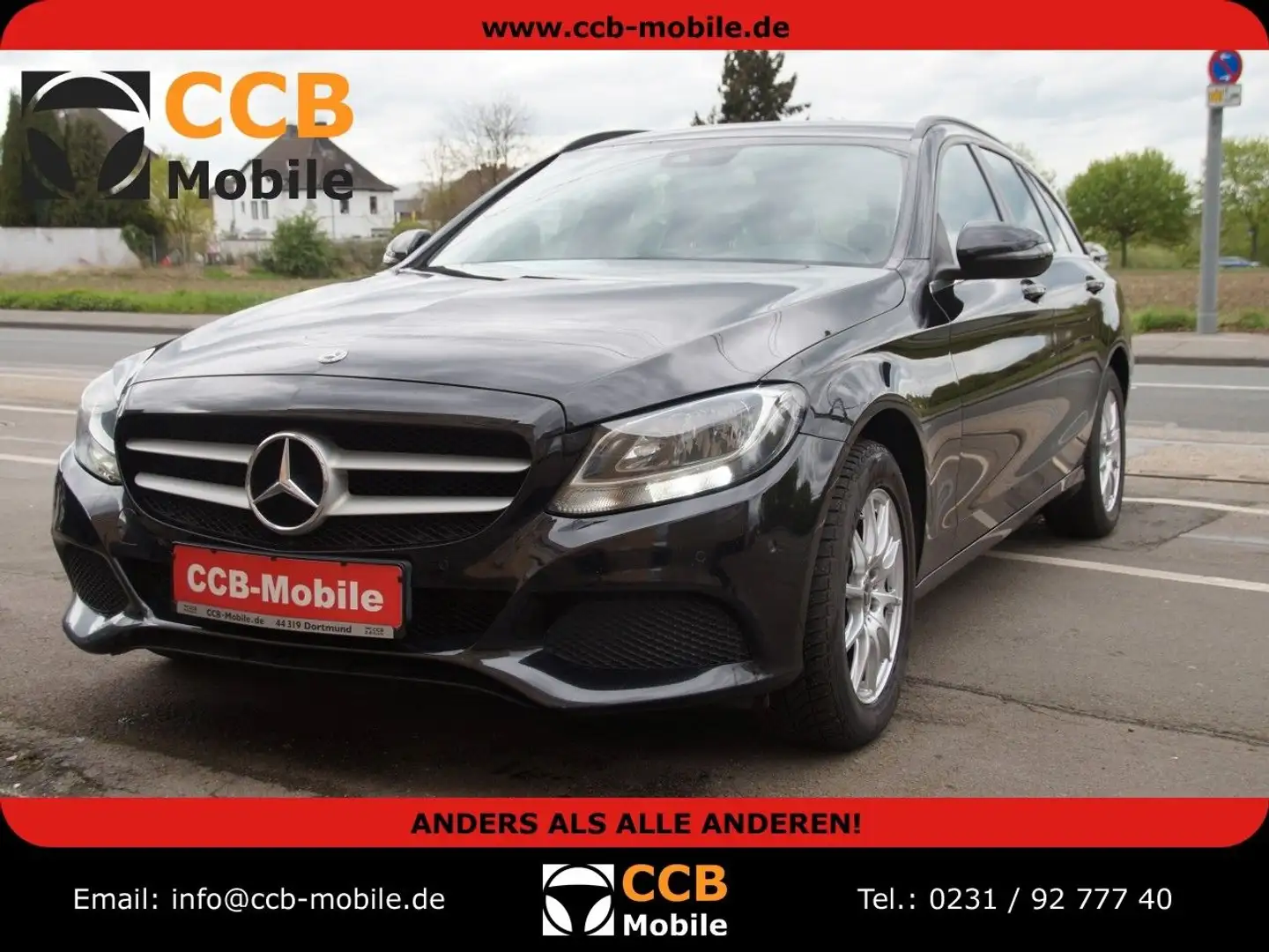 Mercedes-Benz C 220 C -Klasse T-Modell *2HAND*SCHALTER*AHK*NAV Schwarz - 1