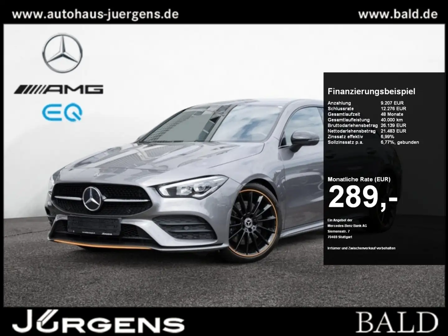 Mercedes-Benz CLA 250 SB Edition1/AMG/LED/Cam/Night/Ambiente Сірий - 1