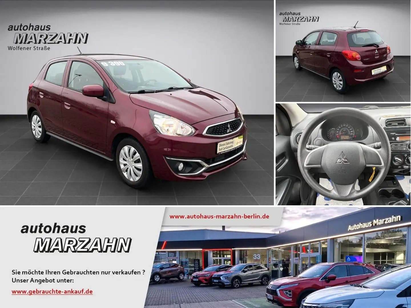 Mitsubishi Space Star 1.0 MIVEC Diamant Radio/CD/Klima/ZV Rot - 1