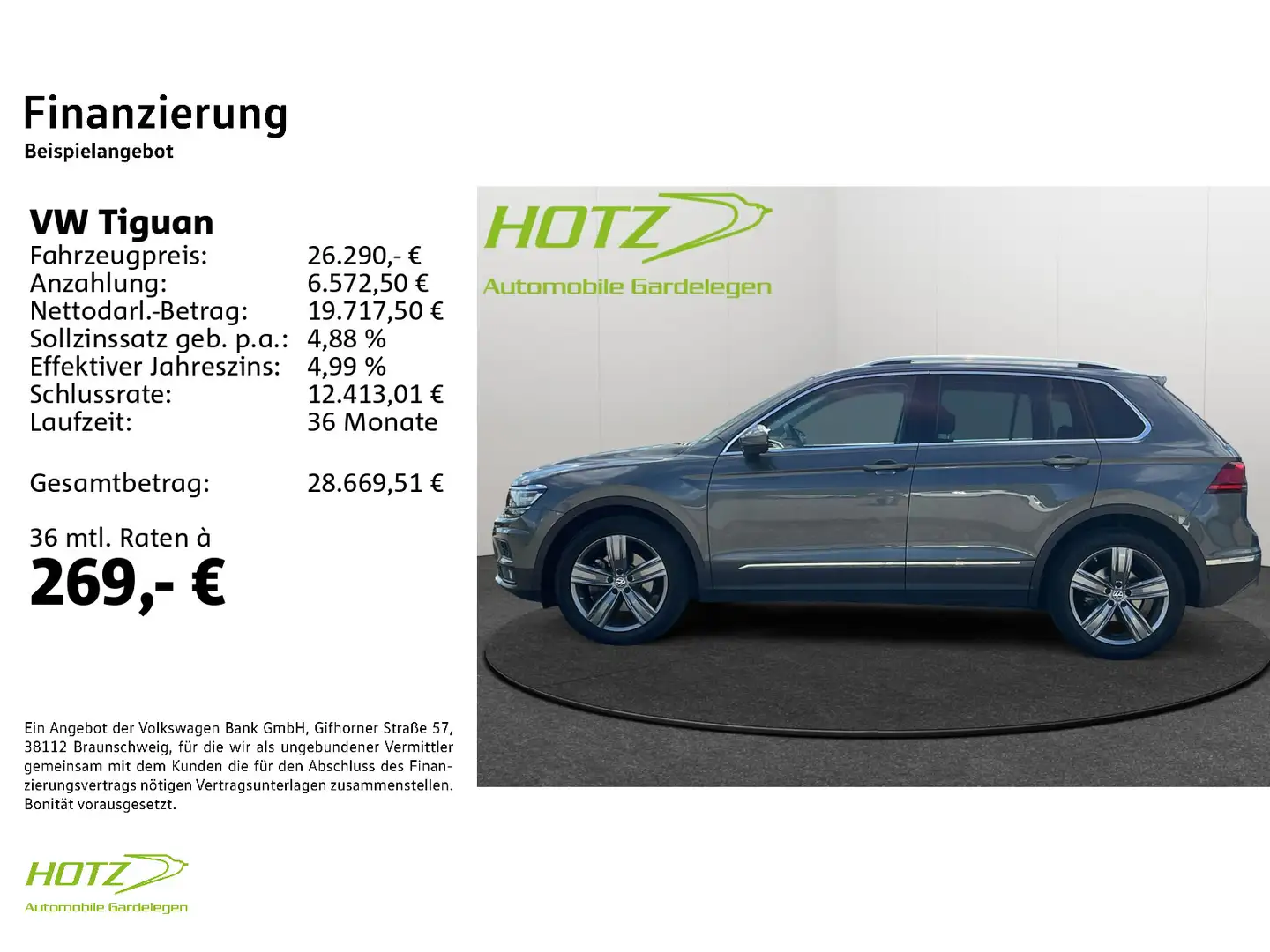 Volkswagen Tiguan 2.0 TSI 4M Highline AHK/LED/ACC Grigio - 2