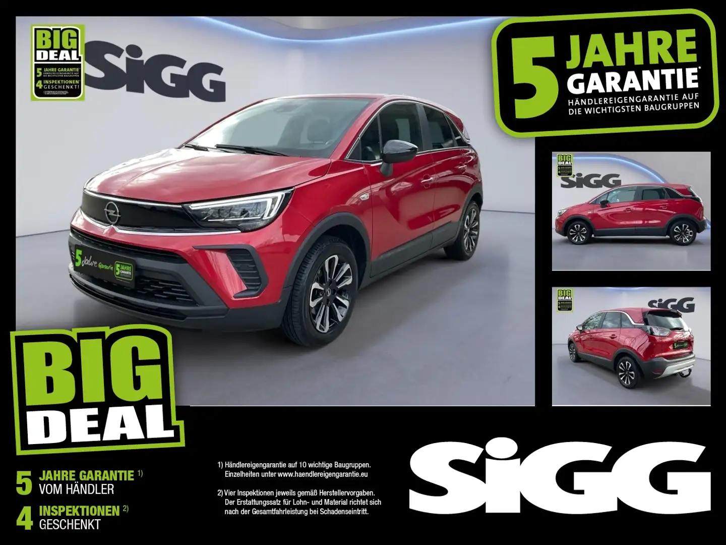 Opel Crossland 1.2 Elegance Allwetterreifen, Klima Rot - 1