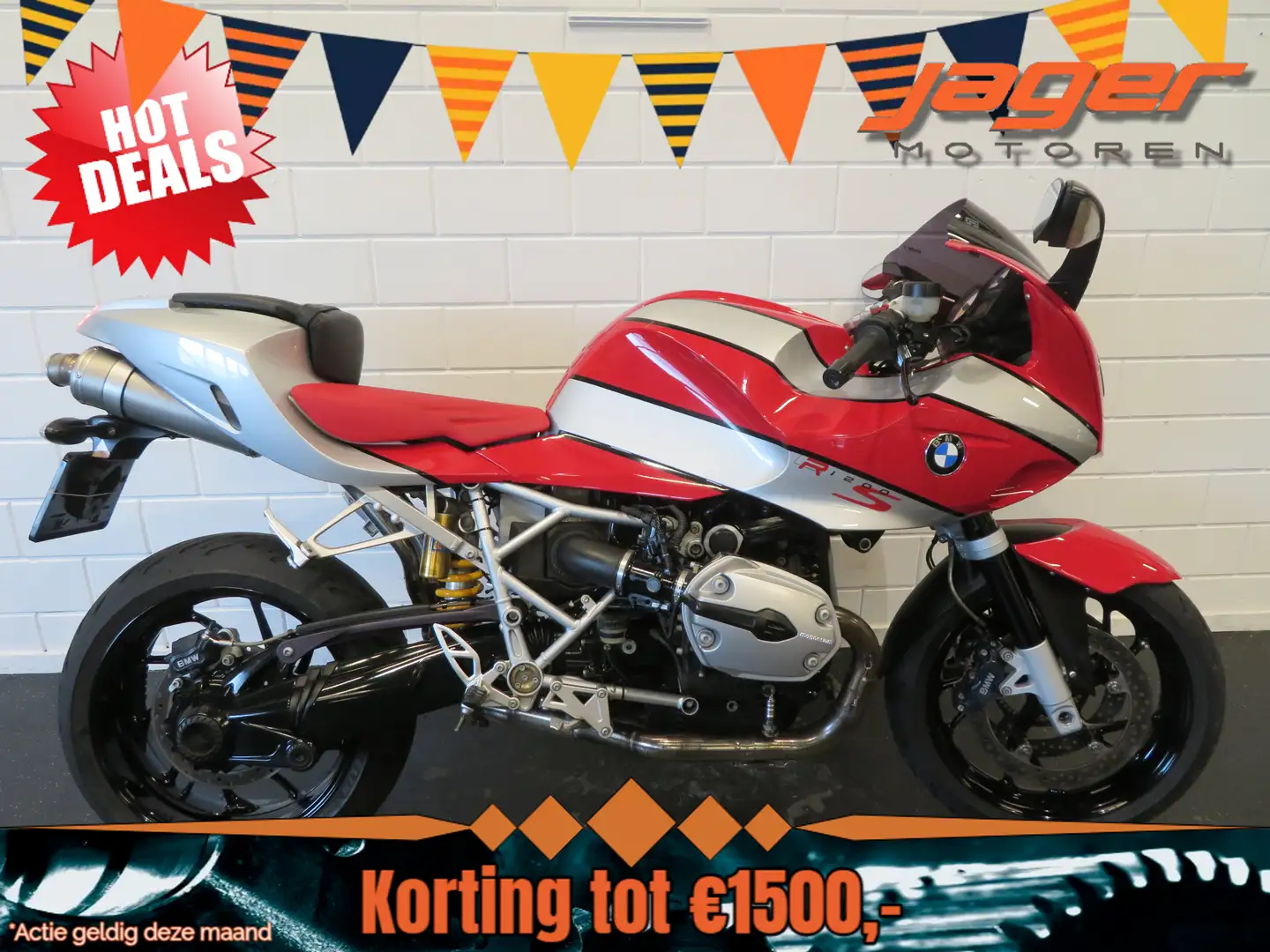 BMW R 1200 S ZEER STRAK! SPORTDEMPERS Rood - 1