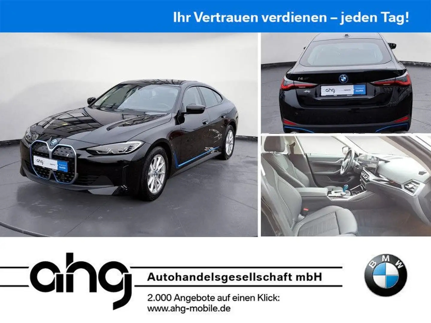 BMW i4 eDrive40 Klimaaut. AHK Memory vorn Schwarz - 1