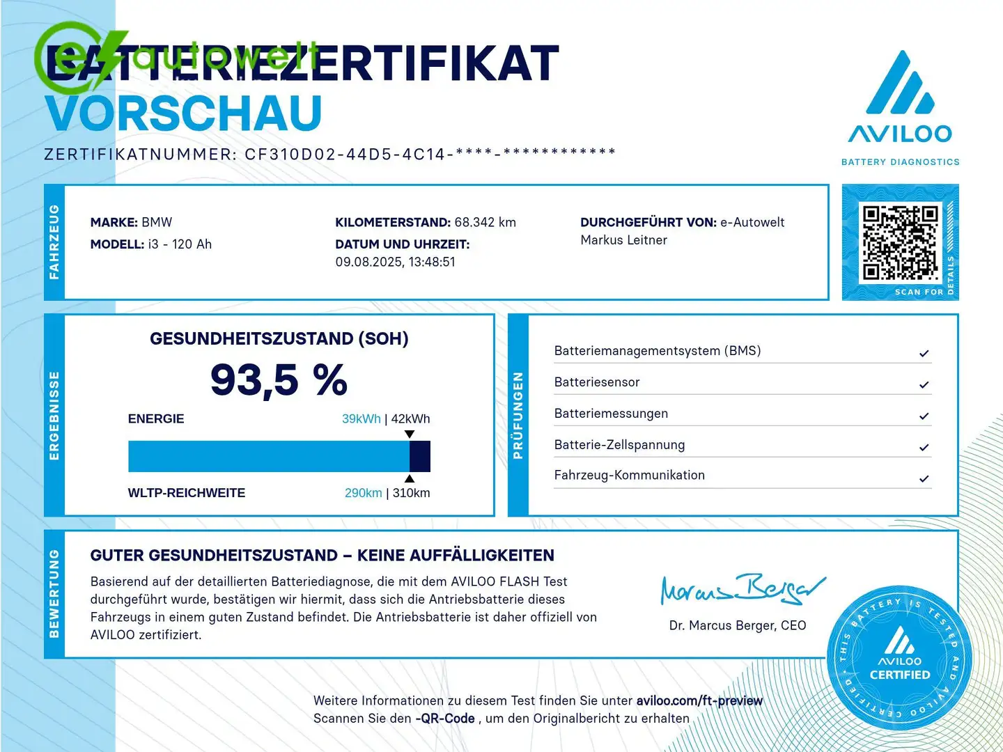 BMW i3 i3s 120Ah Dr. Ass. Prof. adapt. LED Komfortzugang Argent - 2